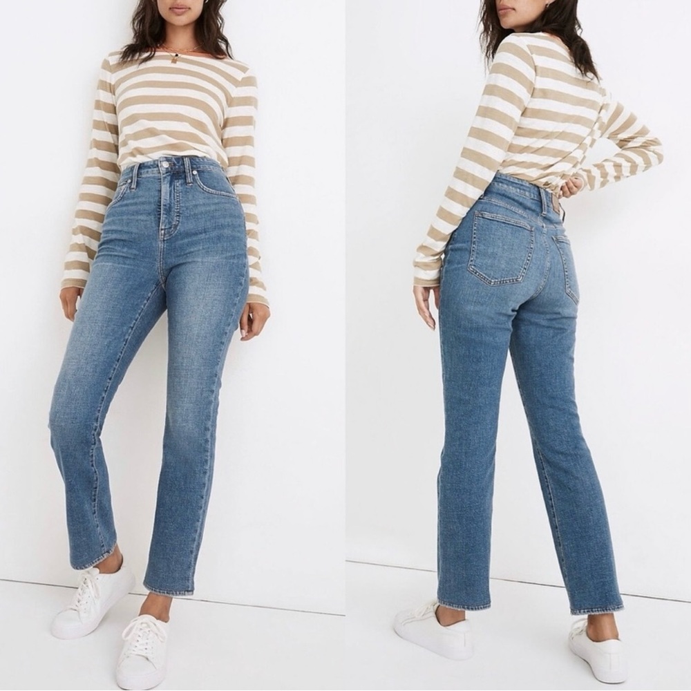 Madewell Petite Curvy Slim Demi-Boot Jeans in Enright Wash Size 24 Petite